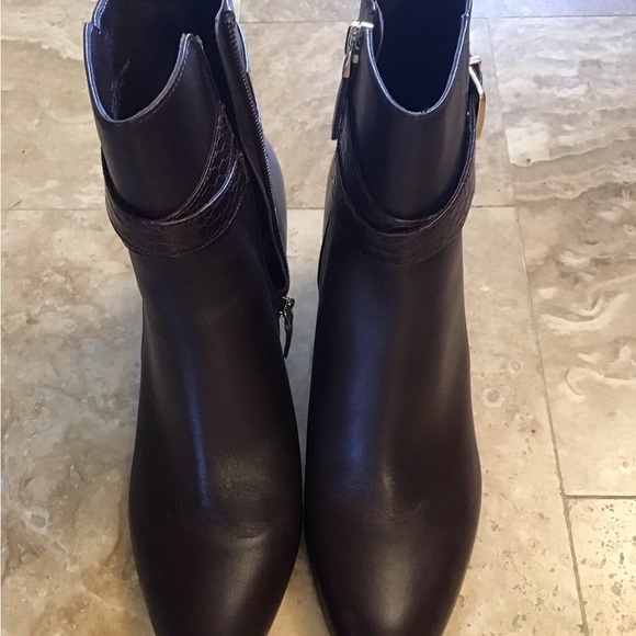 Talbots dark brown Simone buckle booties size 11 - Picture 2 of 5